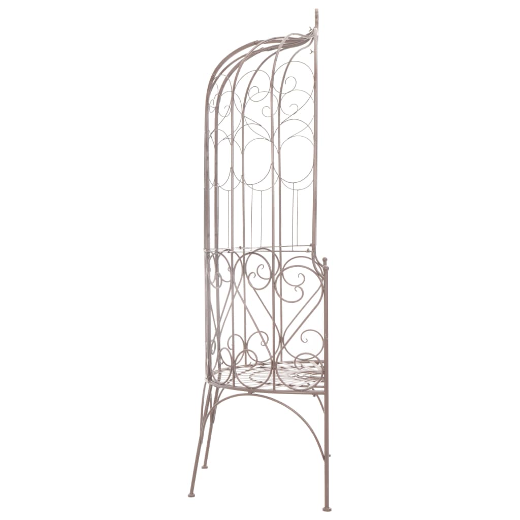 Hagebenk 95 cm jern antikk brun
