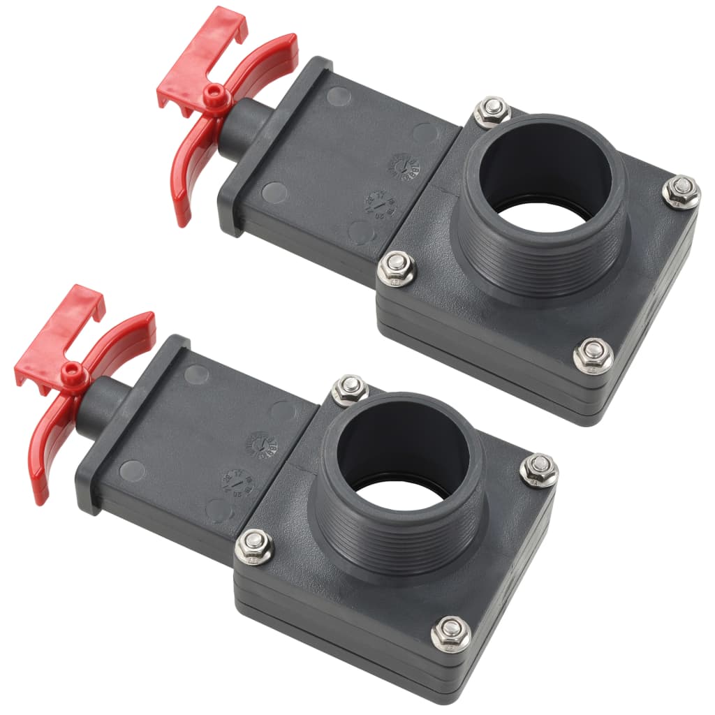 Bassengportsventil 2 stk 1,5" vidaXL