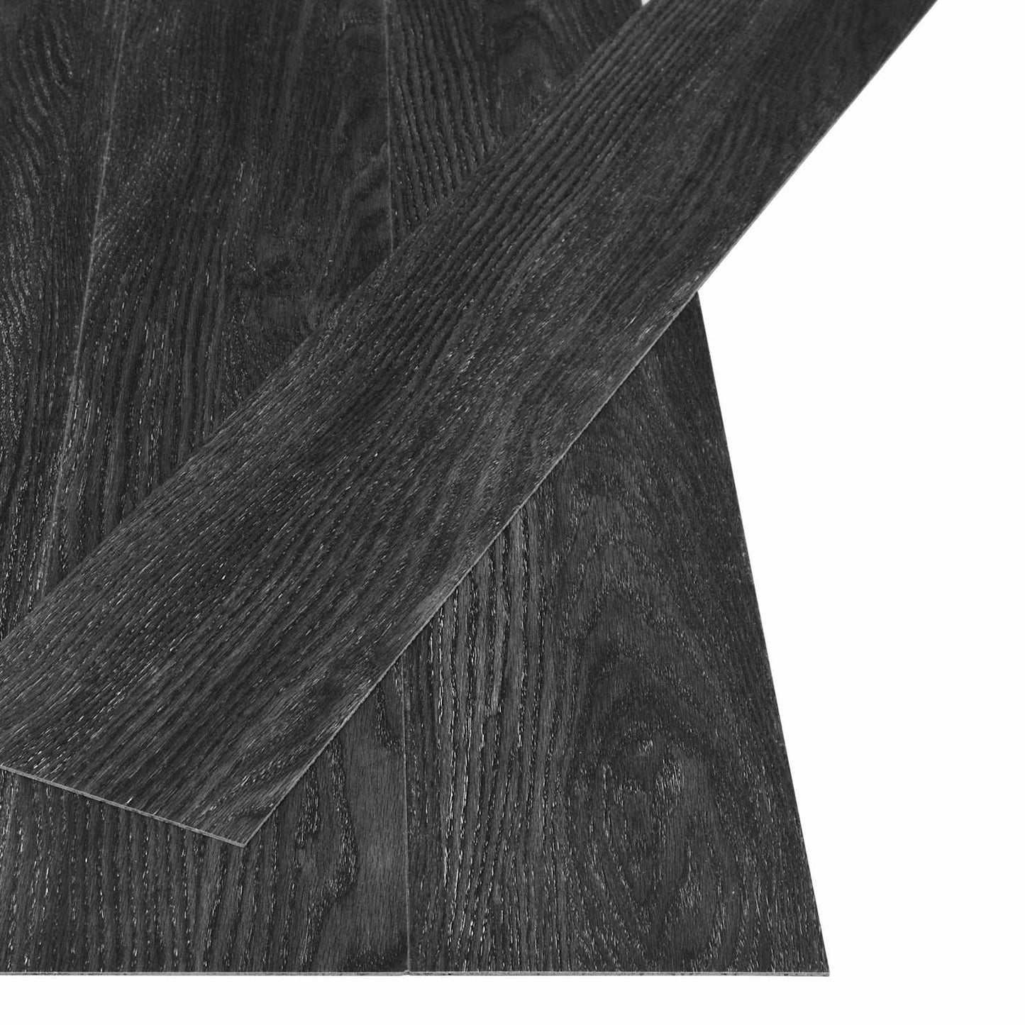Selvheftende Gulvplank Natur 32 pcs Antrasitt 4,46 m² PVC