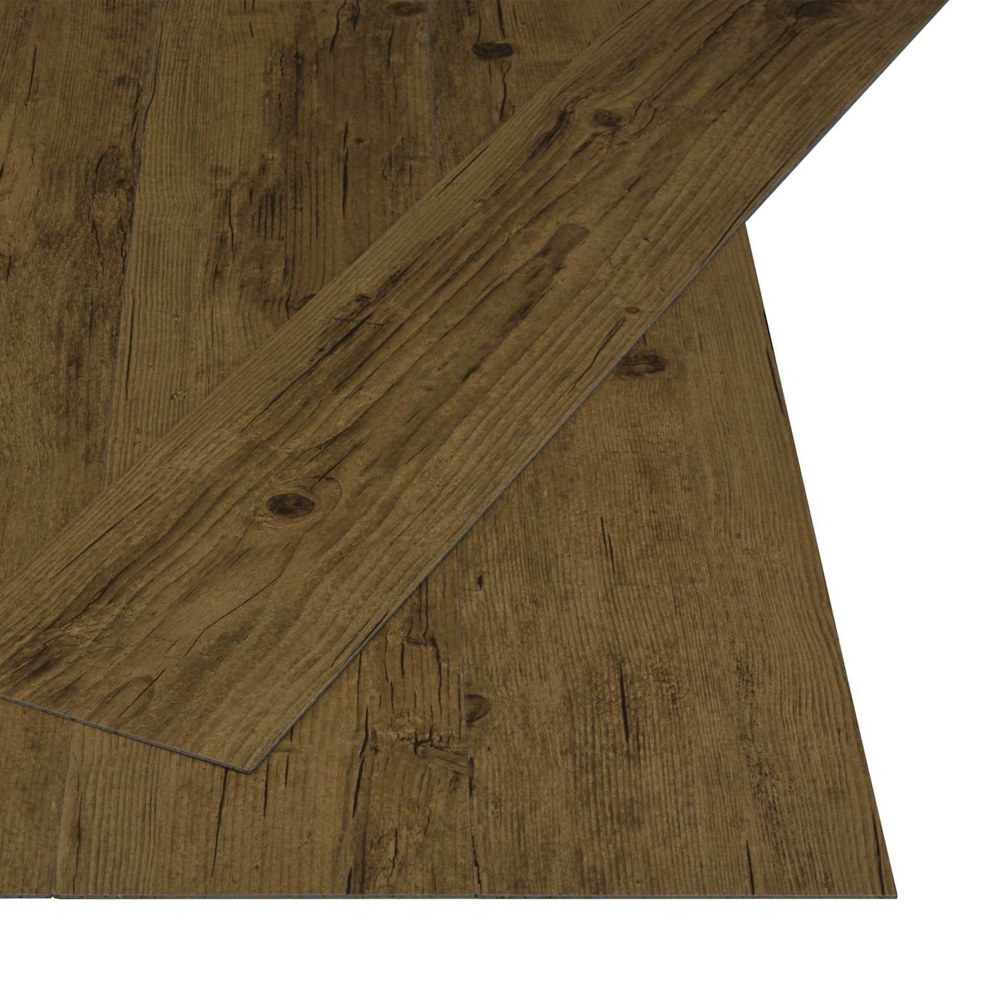 Selvheftende Gulvplank Natur 32 pcs Naturlig brun 4,46 m² PVC
