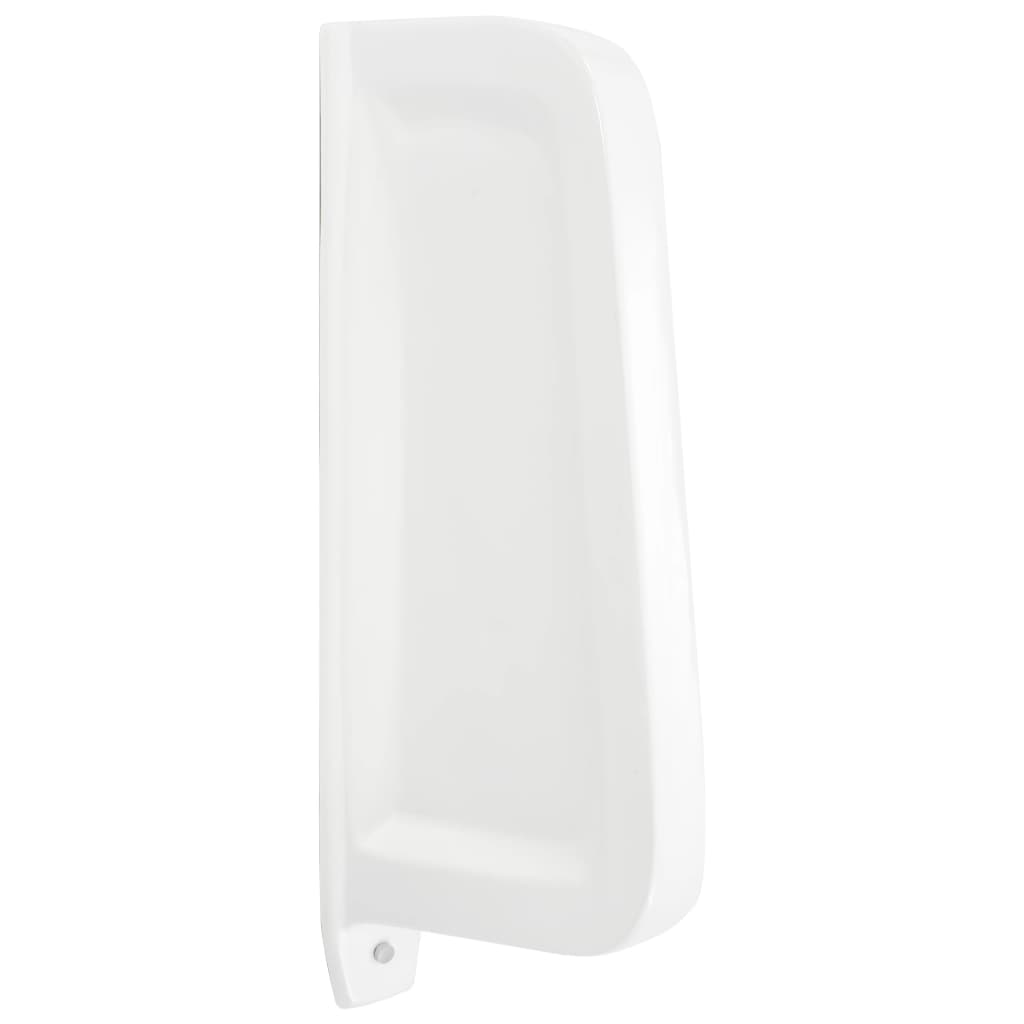 Veggmontert urinal innsynsskjerm hvit