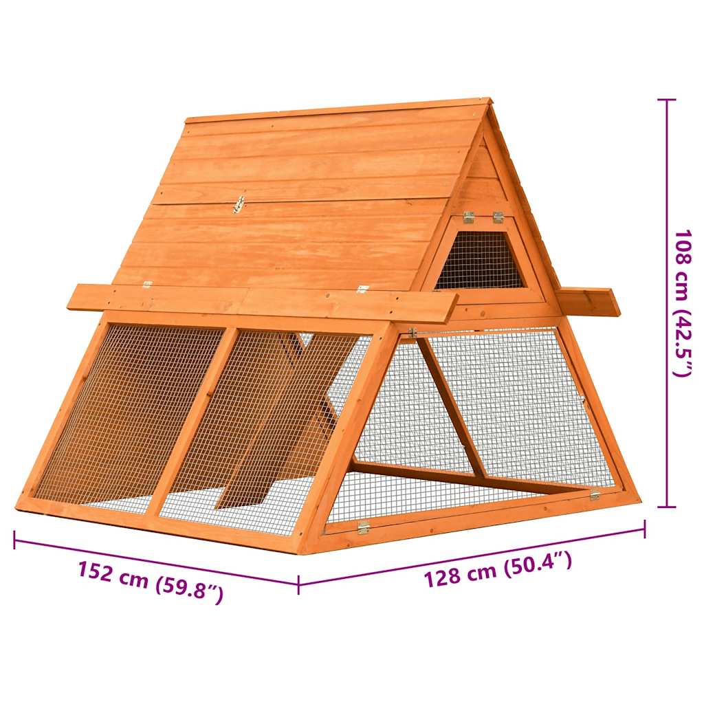 Kaninbur heltre furu og gran 152x128x108 cm