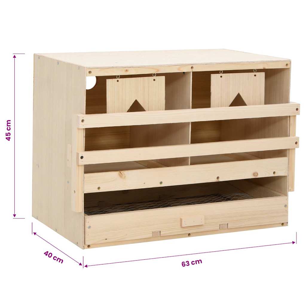 Hekkeboks 2 rom 63x40x45 cm heltre furu