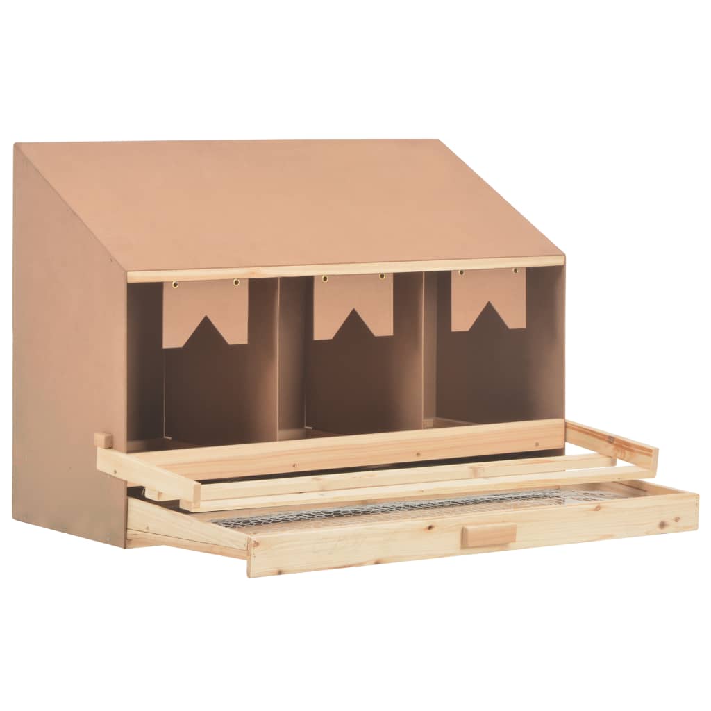 Hekkeboks 3 rom 93x40x65 cm heltre furu