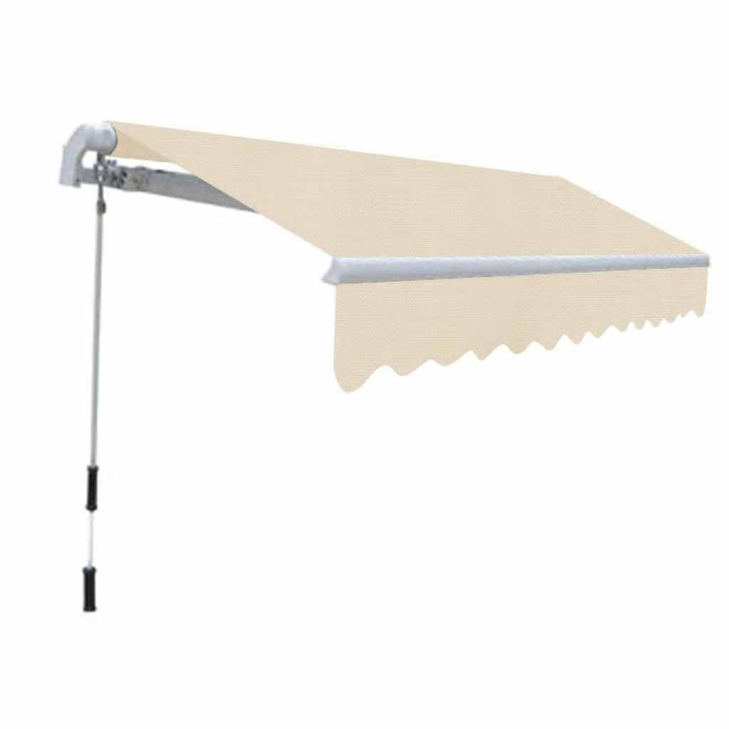 Foldbar markise manuell 300 cm kremhvit vidaXL
