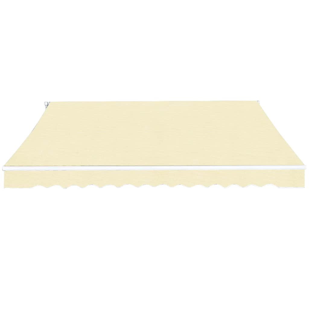 Foldbar markise manuell 400 cm kremhvit