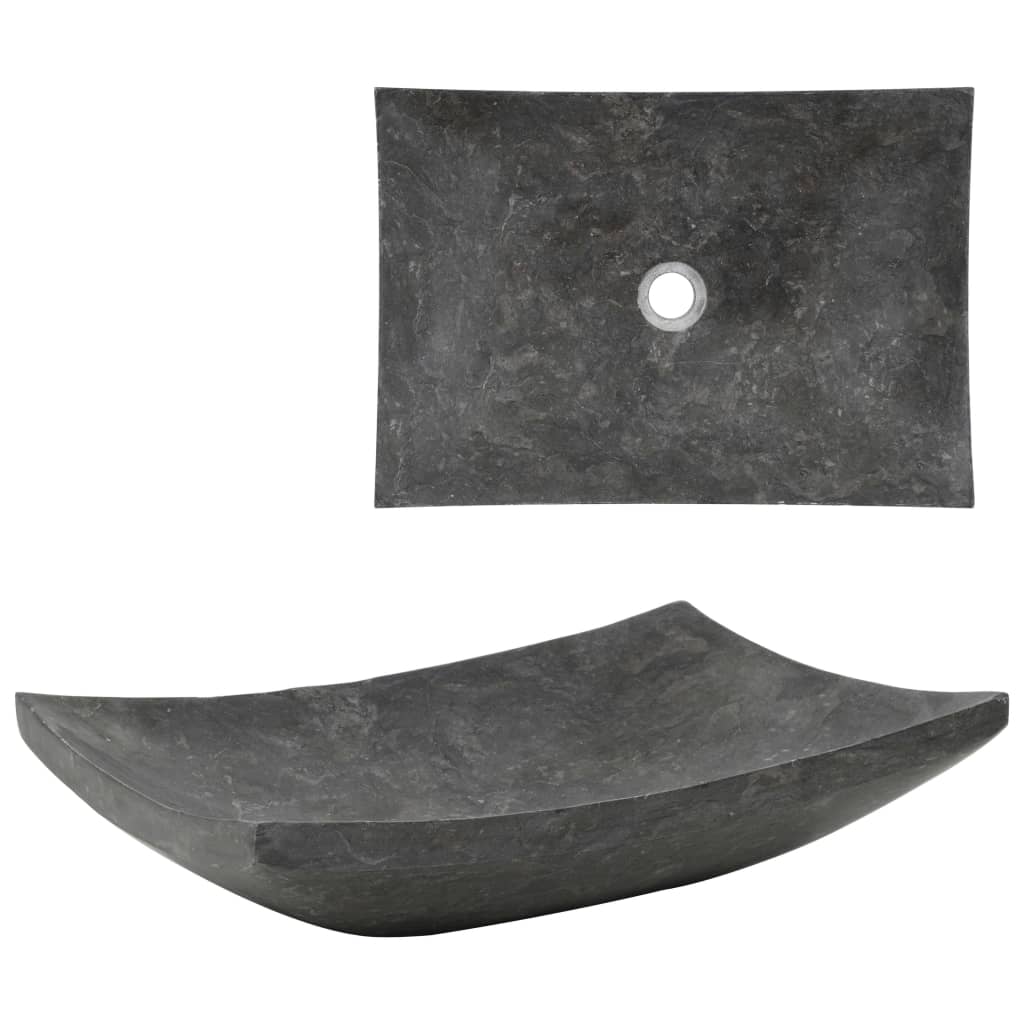 Vask 50x35x12 cm marmor svart