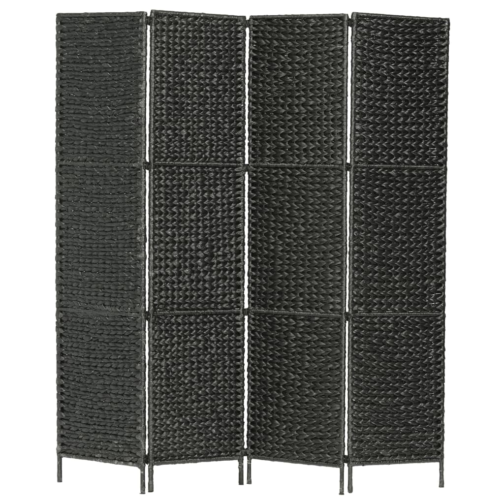 Romdeler med 4 paneler 154x160 cm vannhyacinth svart vidaXL