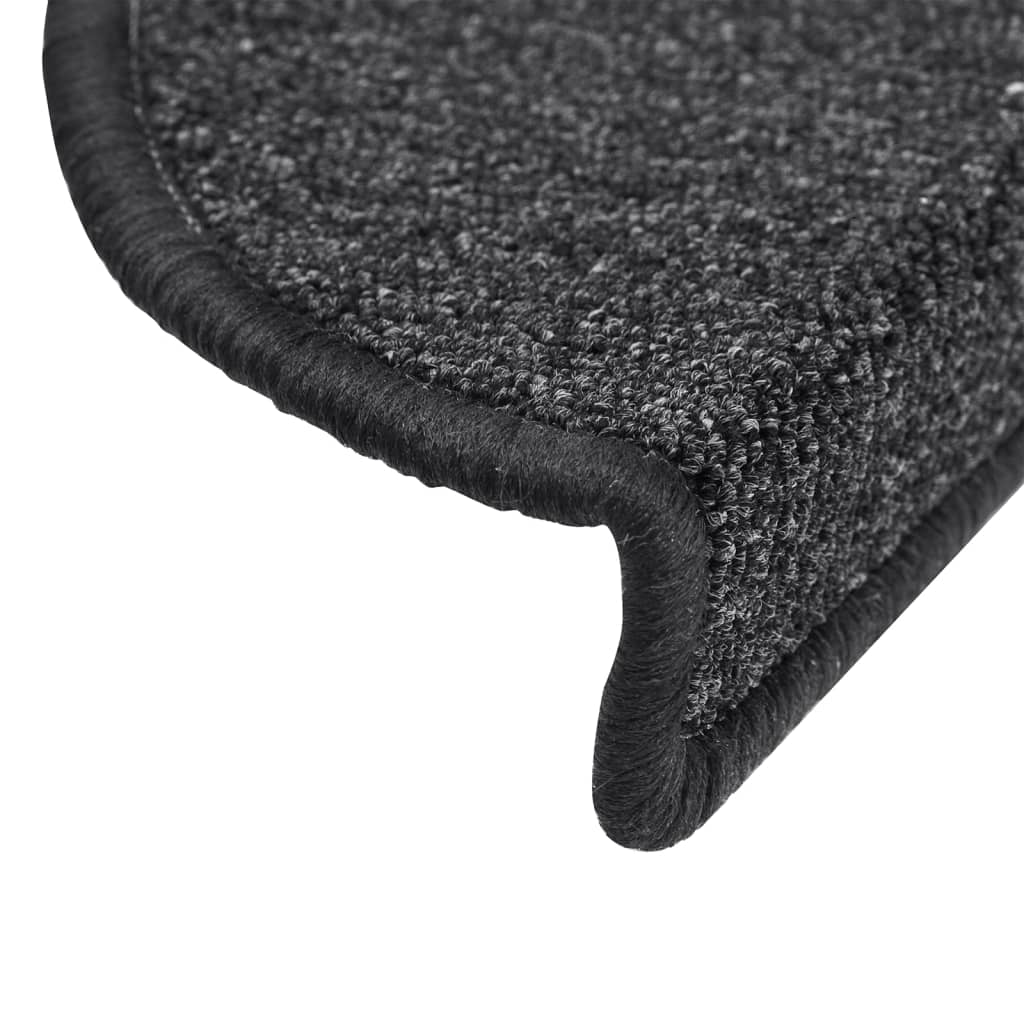 Trappematter 15 stk 56x17x3 cm antrasitt halvrund