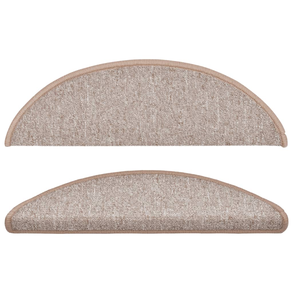Trappematter 15 stk 56x17x3 cm lysebrune halvrund