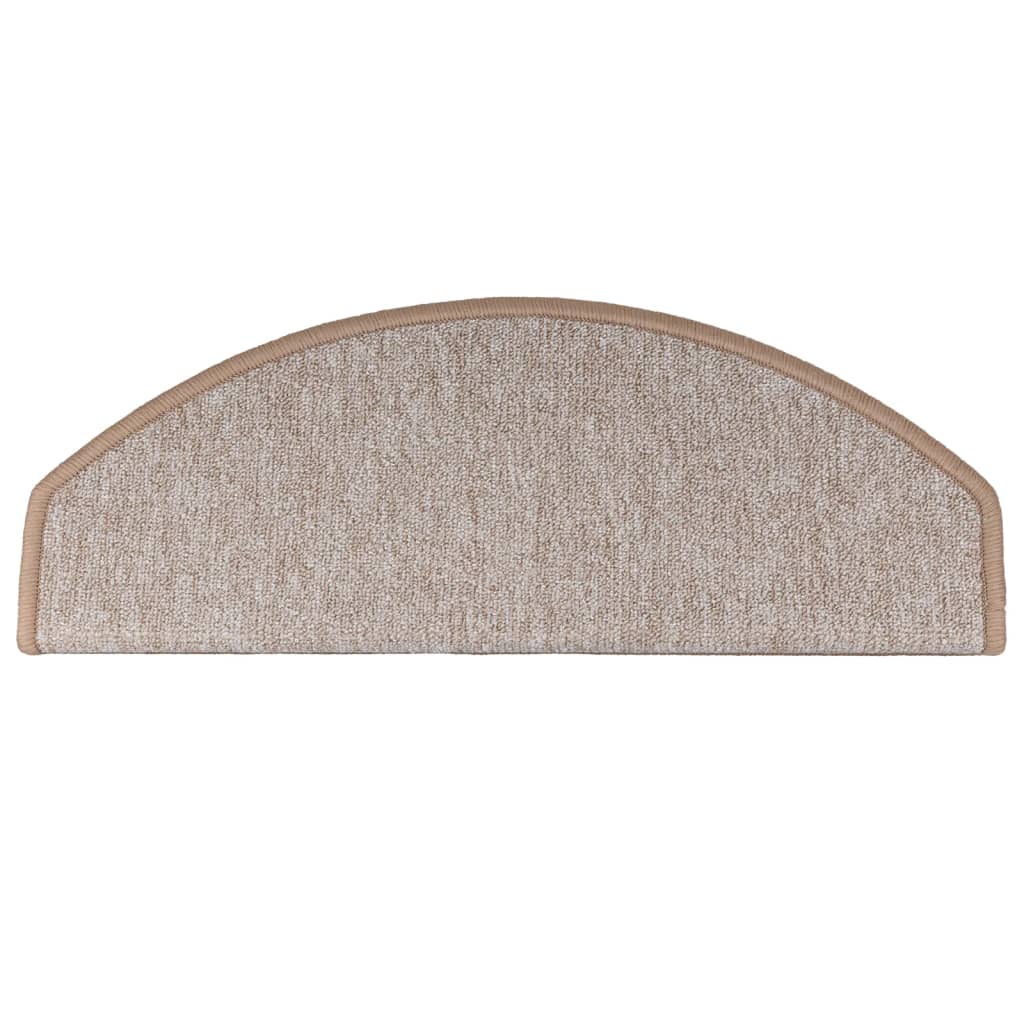 Trappematter 15 stk 65x24x4 cm lysebrune halvrund store