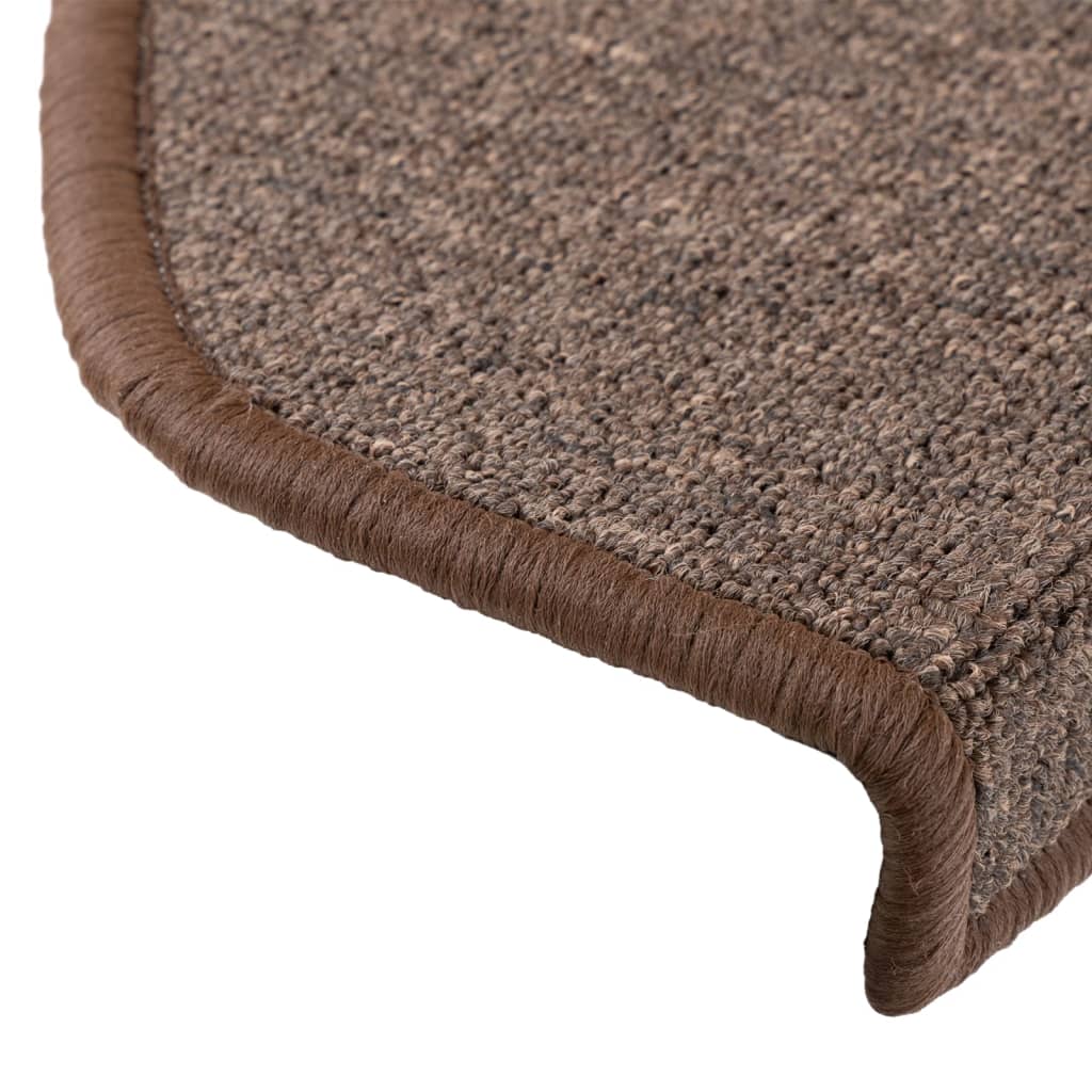 Trappematter 15 stk 65x24x4 cm kaffebrune halvrund store