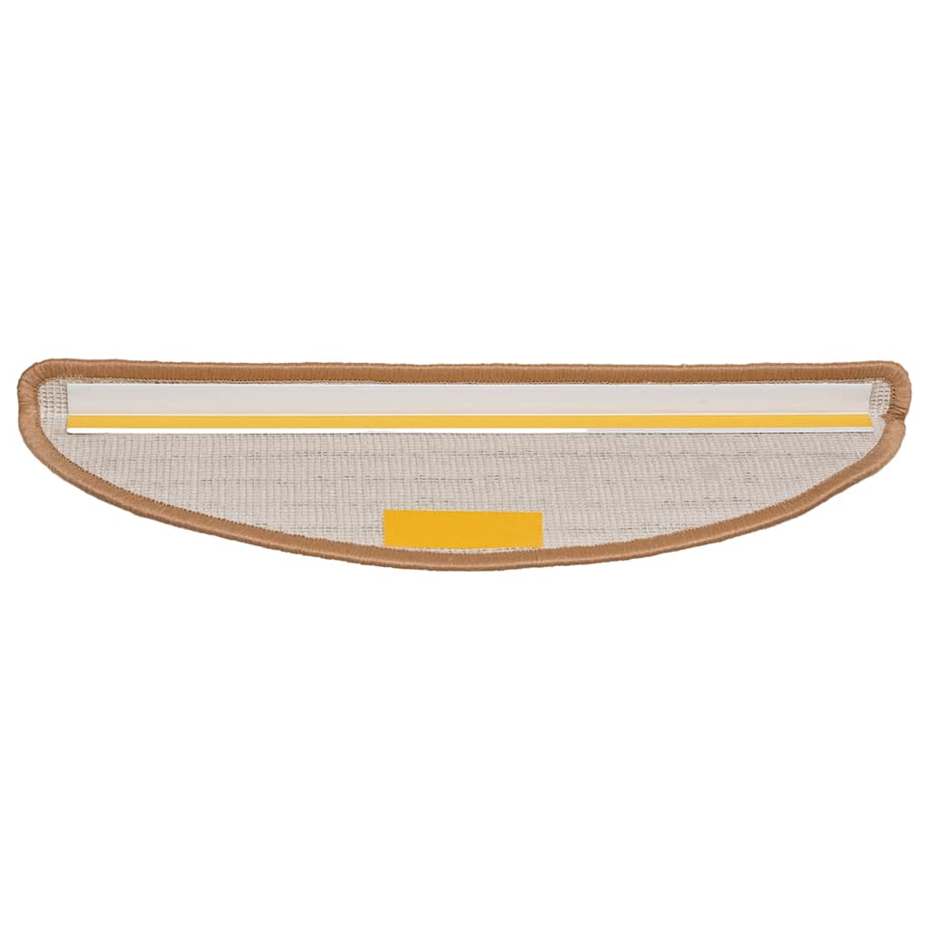 Trappematter 15 stk 56x17x3 cm beige halvrund