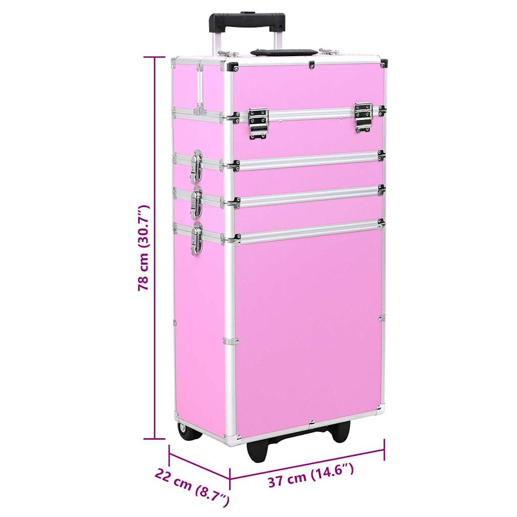 Sminketralle aluminium rosa