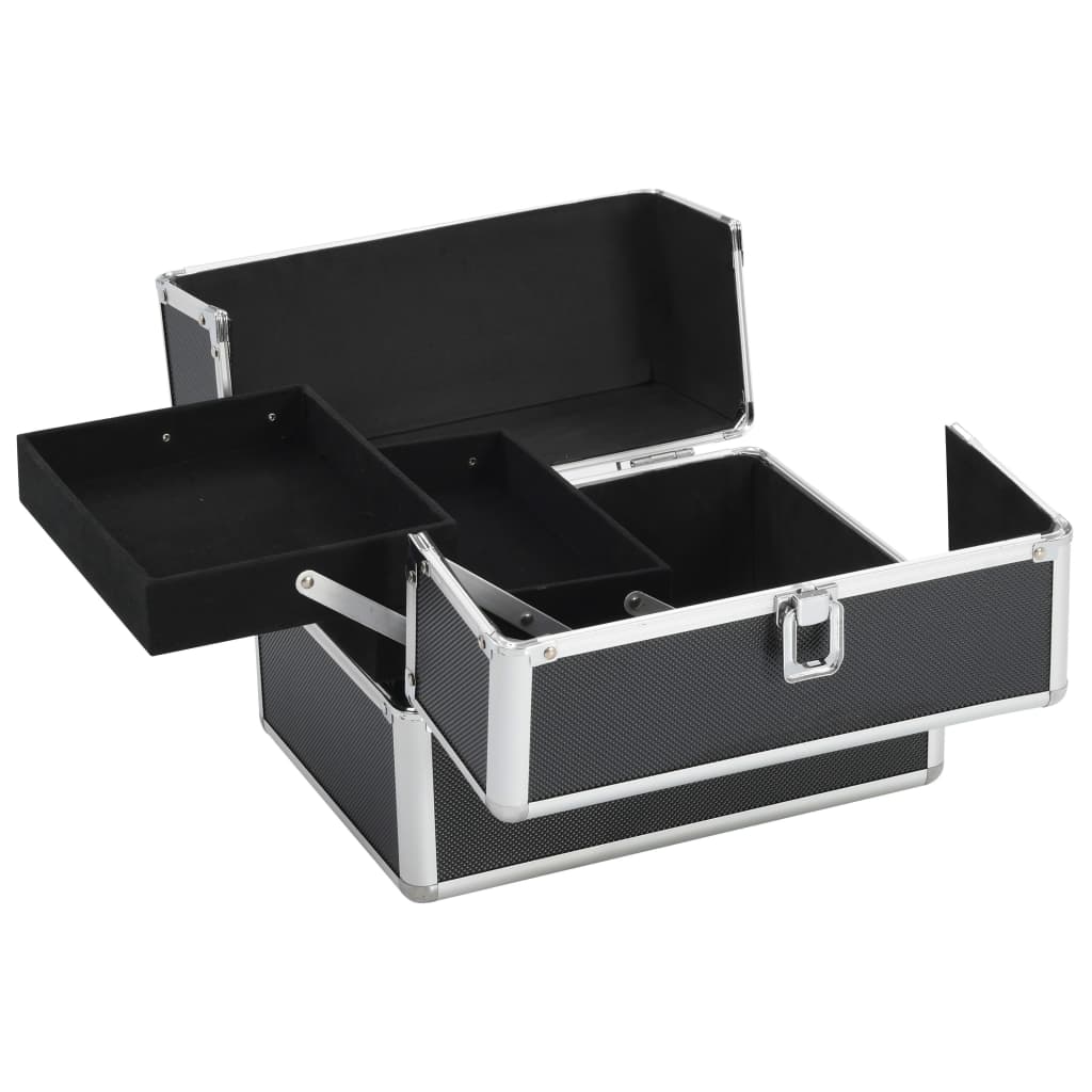 Sminkeveske 22x30x21 cm svart aluminium