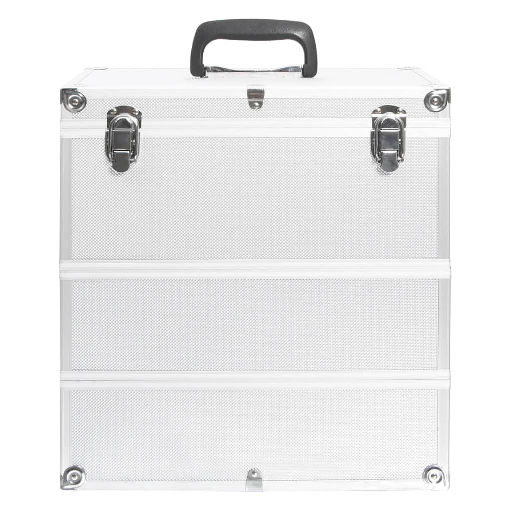 Sminkeveske 37x24x40 cm sølv aluminium