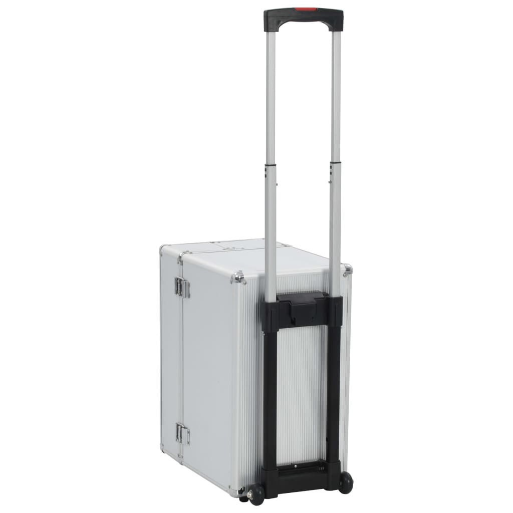 Pilotkoffert 47x39x27 cm sølv aluminium