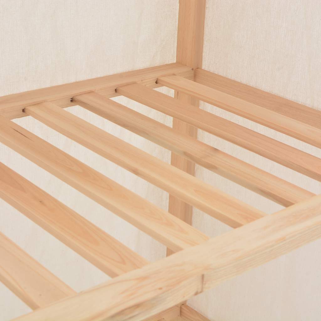 Garderobeskap hvit 79x40x170 cm stoff vidaXL
