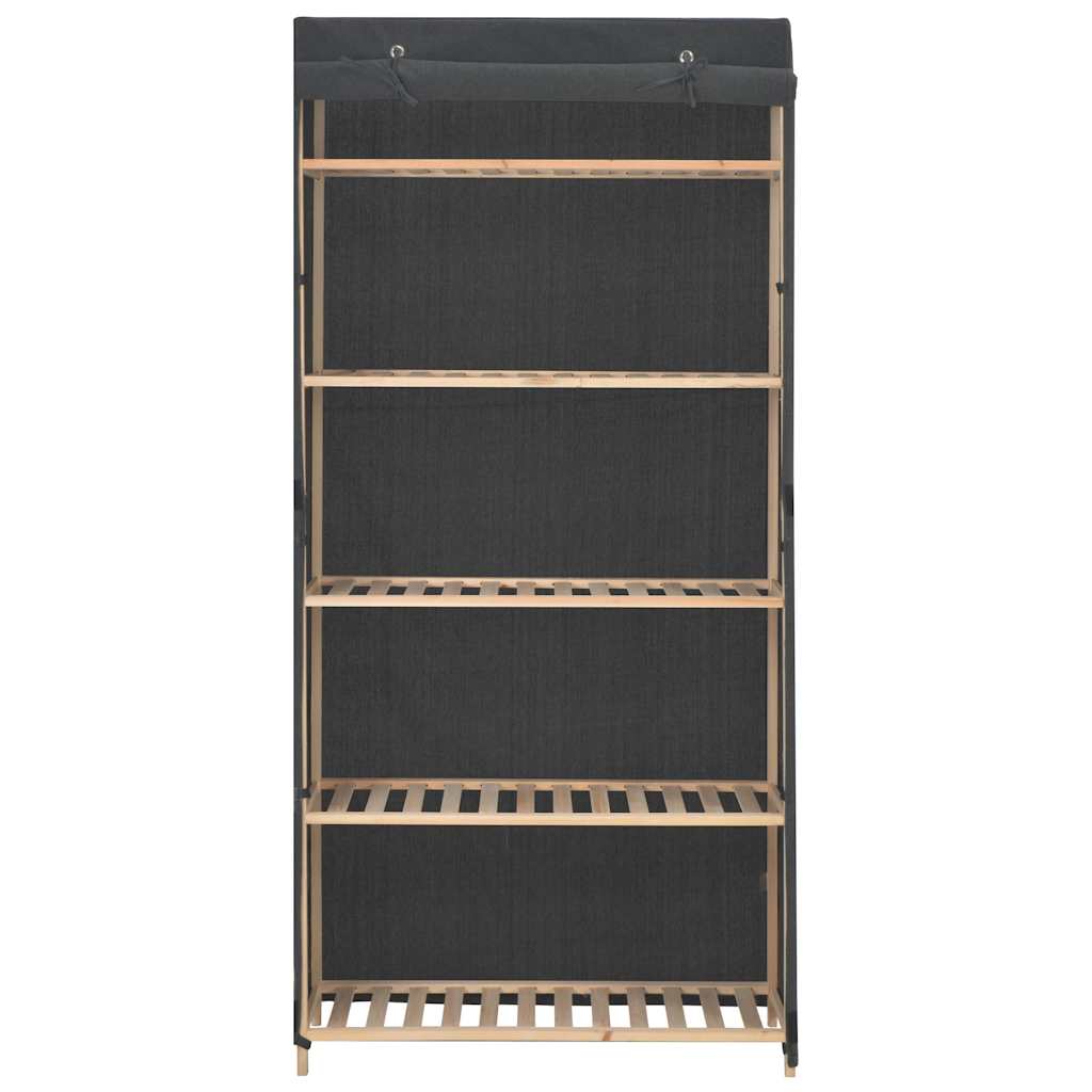 Garderobeskap grå 79x40x170 cm stoff