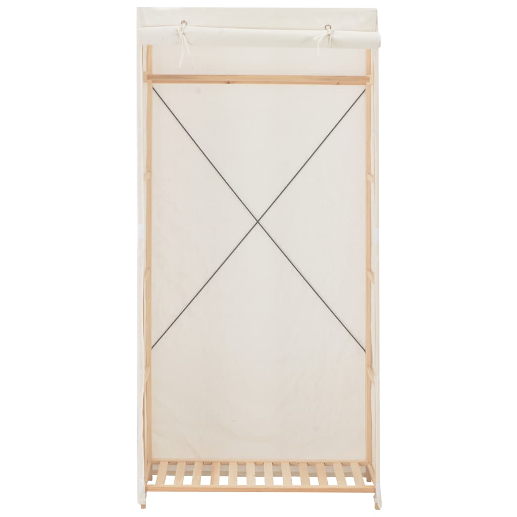 Garderobeskap hvit 79x40x170 cm stoff vidaXL