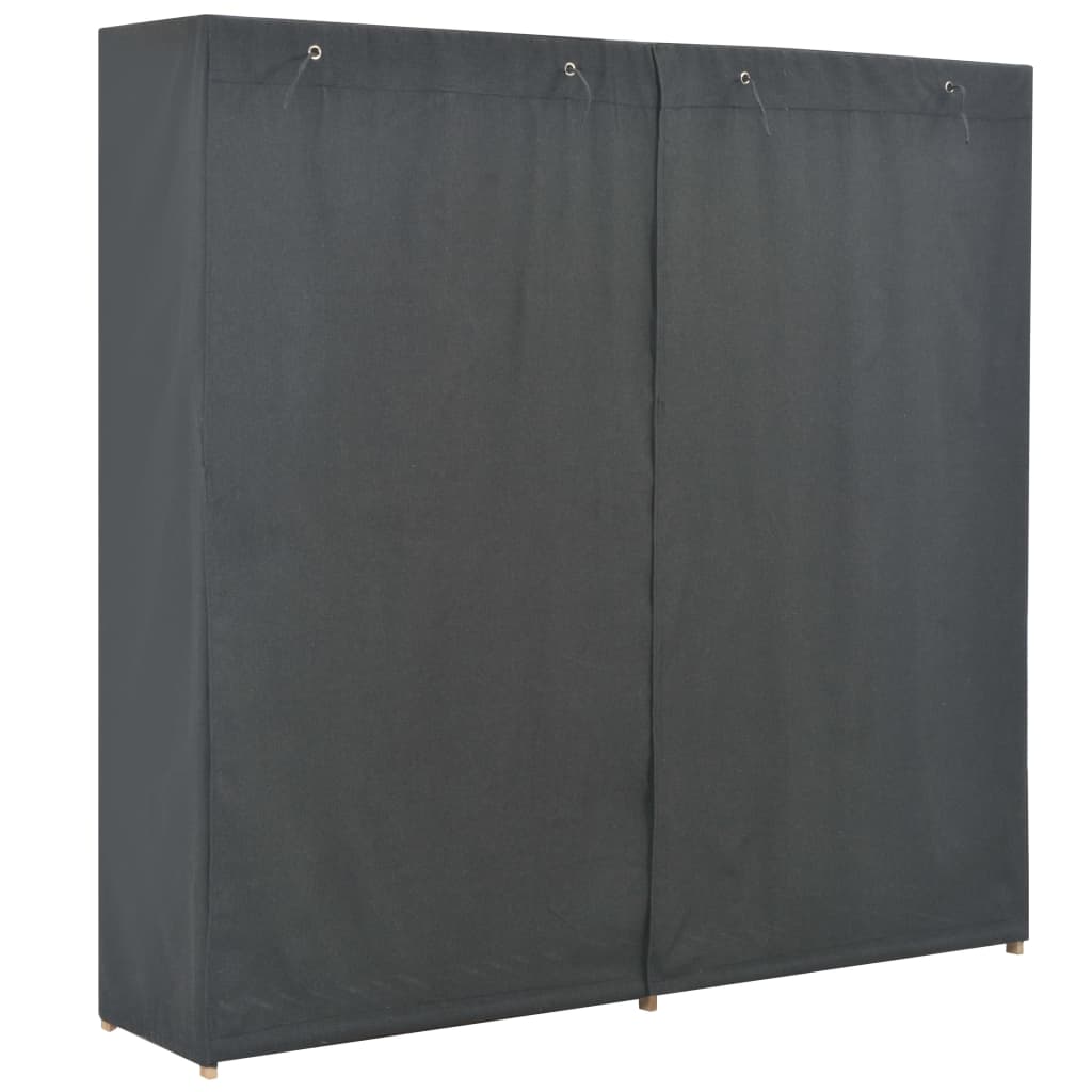 Garderobeskap grå 173x40x170 cm stoff