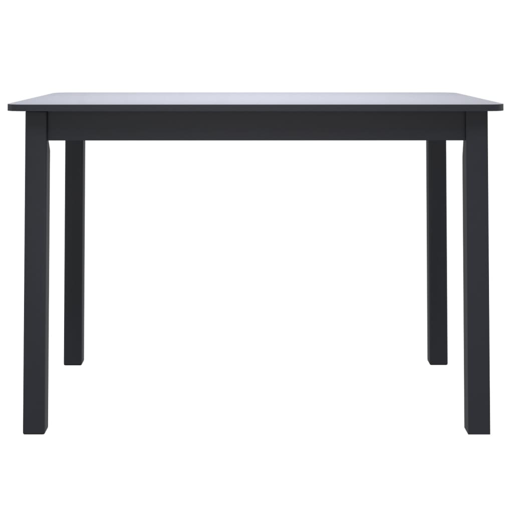 Spisebord svart 114x71x75 cm heltre gummitre