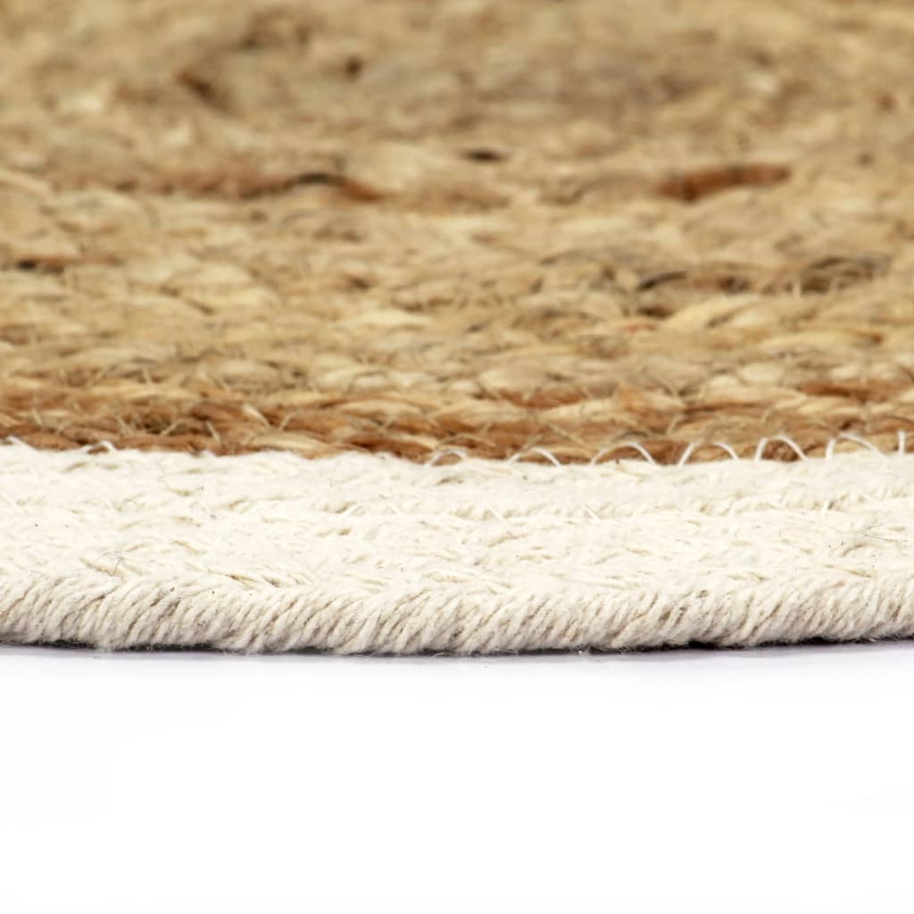 Bordmatter 4 stk vanlig naturell 38 cm rund jute og bomull