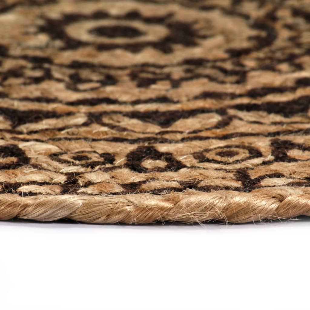 Bordmatter 4 stk mørkebrun 38 cm rund jute