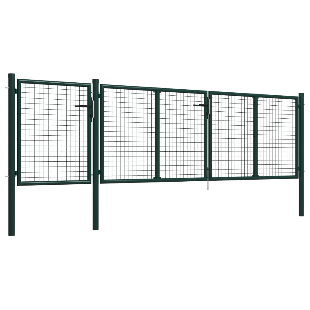 Hageport stål 400x75 cm grønn