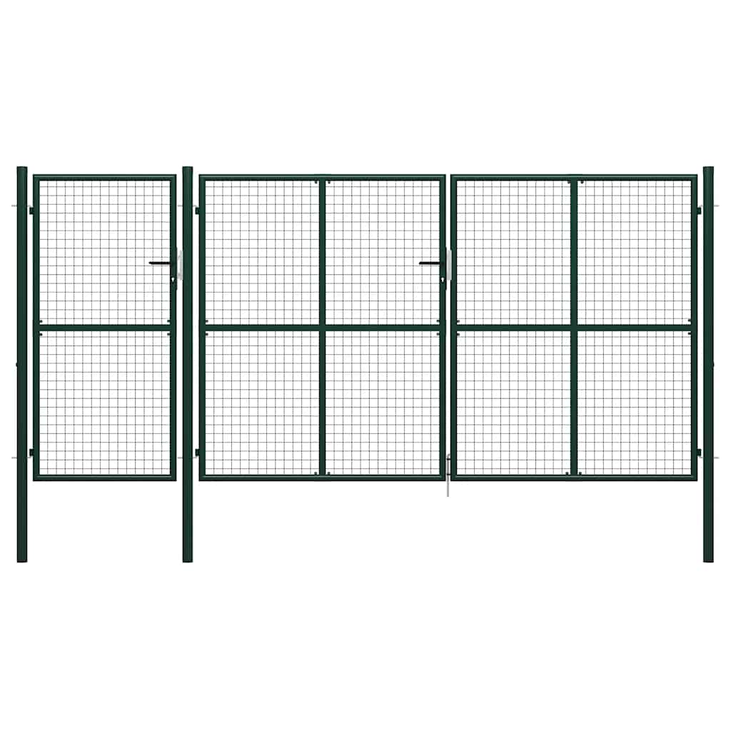 Hageport stål 400x200 cm grønn