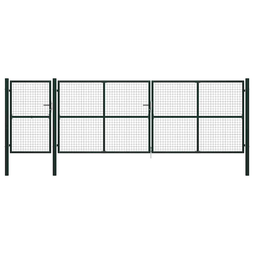 Hageport stål 500x150 cm grønn