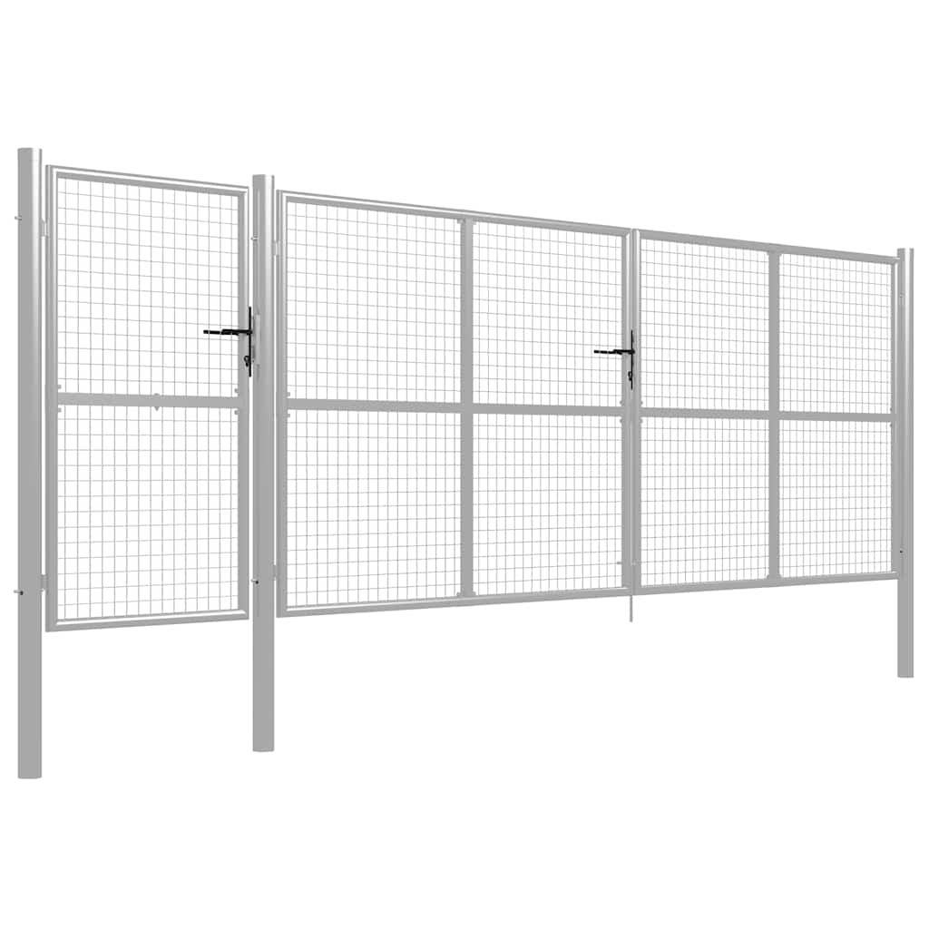Hageport stål 500x150 cm sølvfarget