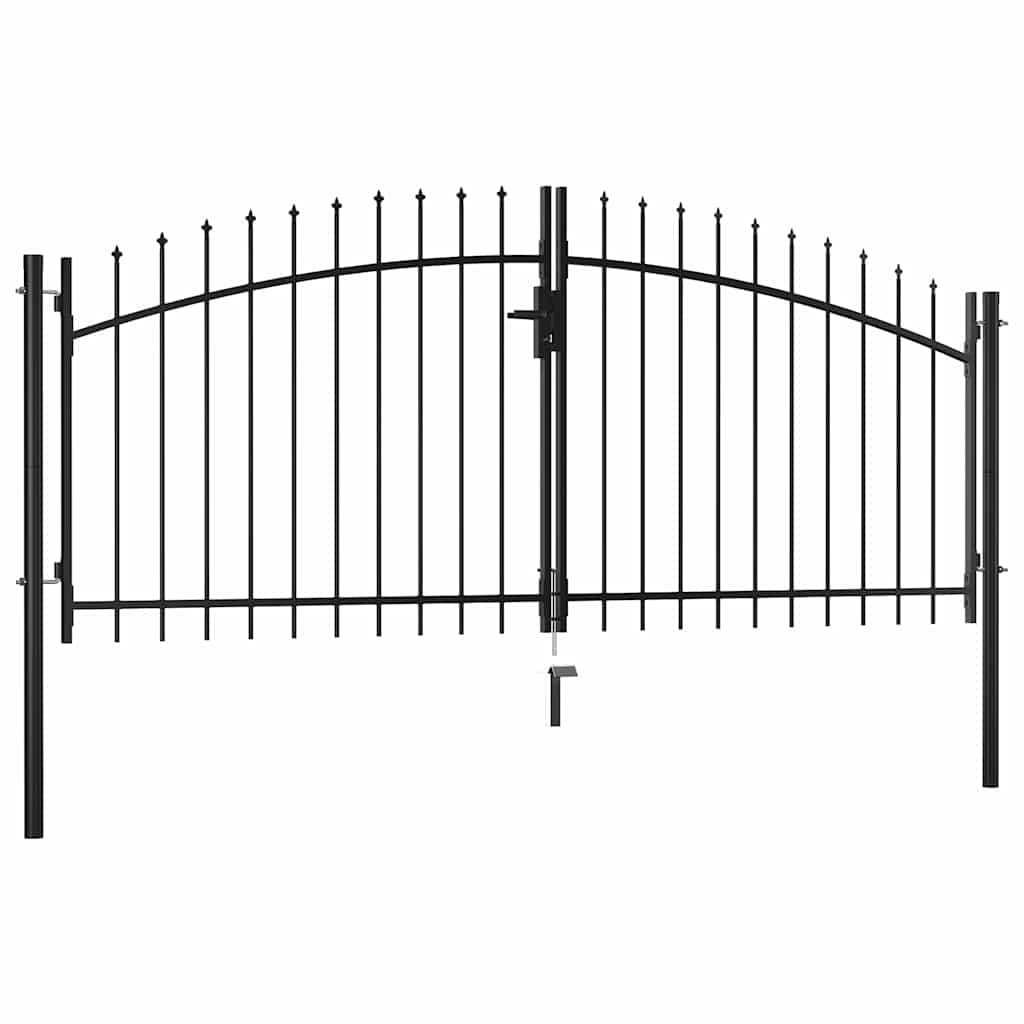 Dobbeldørsgjerdeport Woerden med spydtopp 299,5x149,5 cm