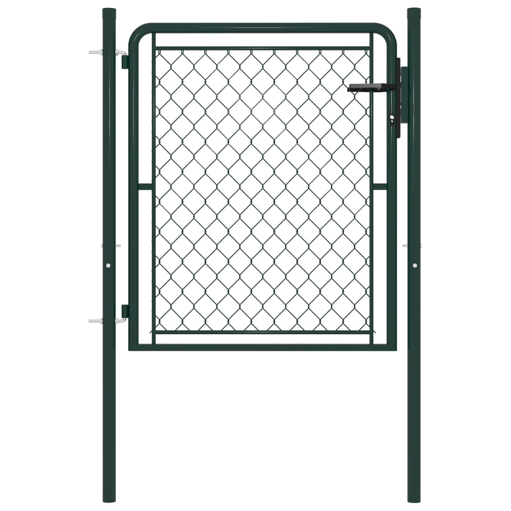 Hageport stål 100x75 cm grønn