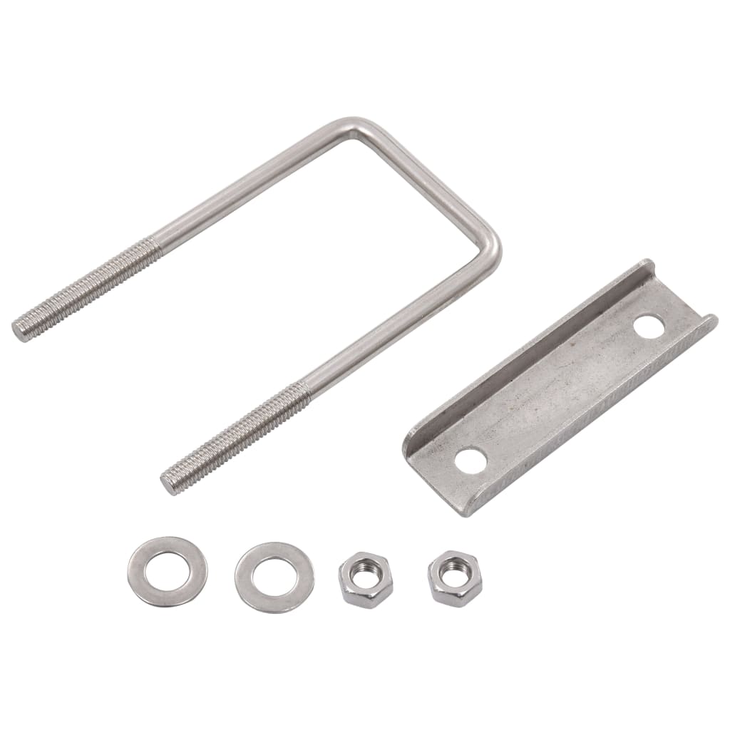 U-feste til gjerdestolpe 60x40 mm 25 sett vidaXL
