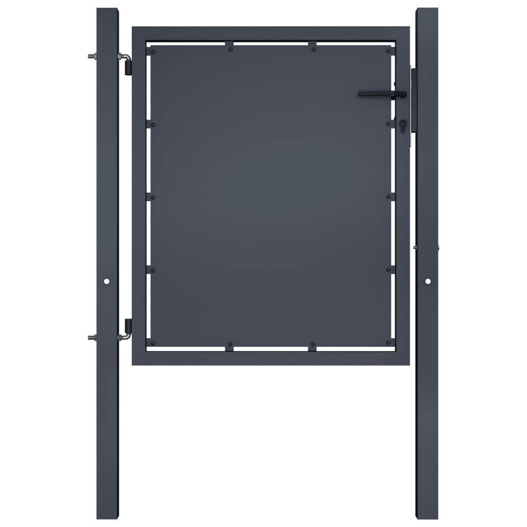 Hageport stål 100x100 cm antrasitt
