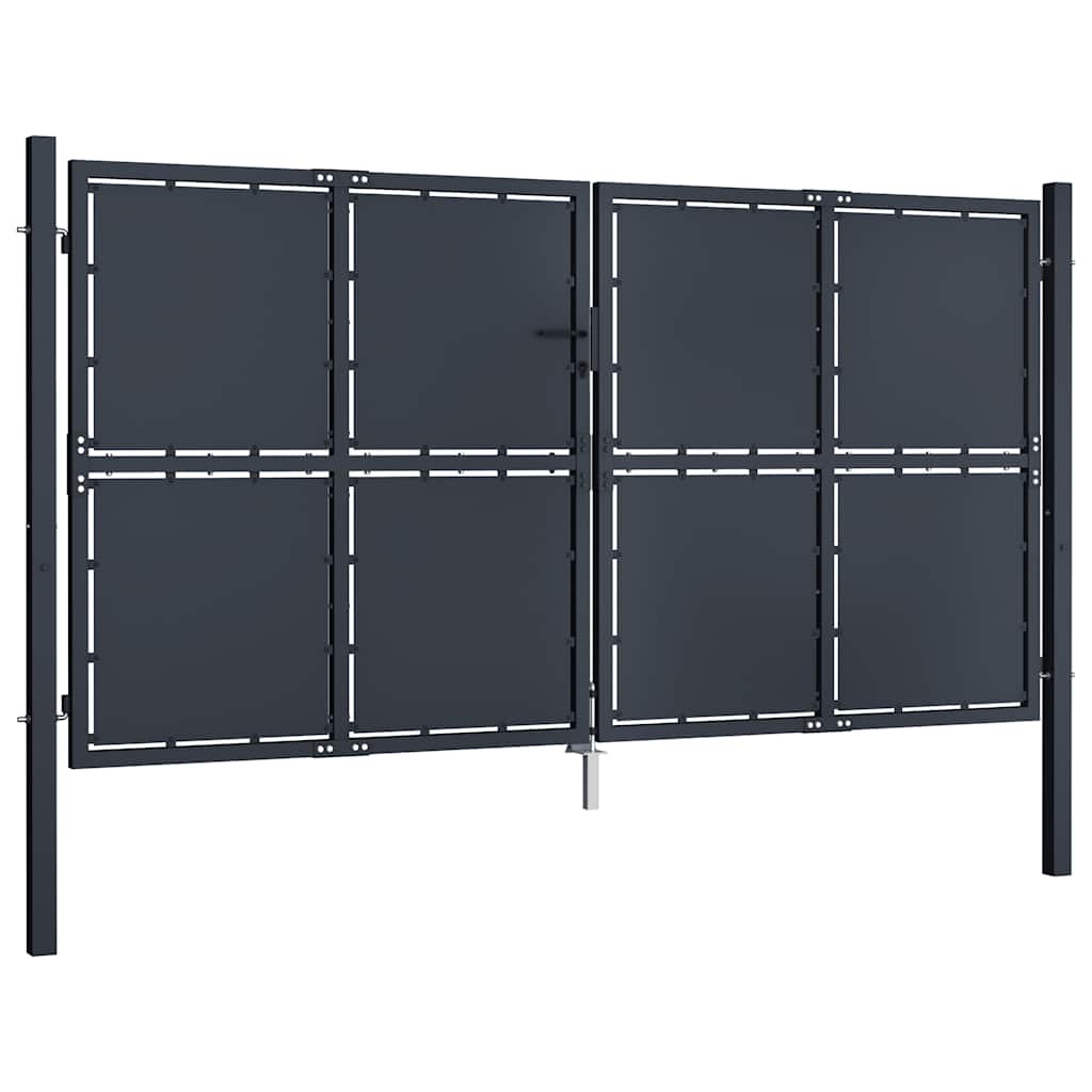 Hageport stål 300x200 cm antrasitt