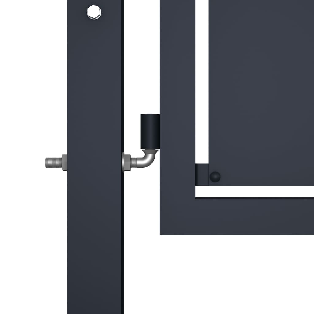 Hageport stål 350x75 cm antrasitt