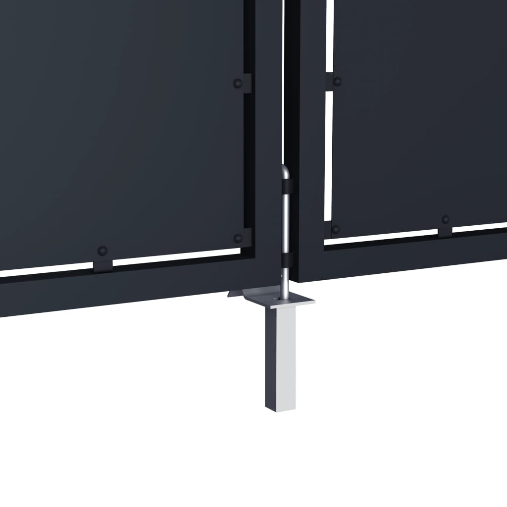 Hageport stål 350x125 cm antrasitt