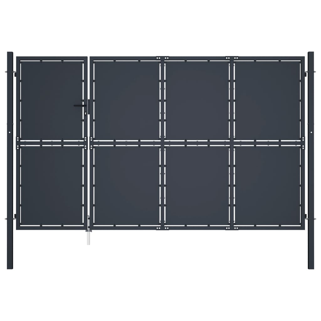 Hageport stål 350x150 cm antrasitt