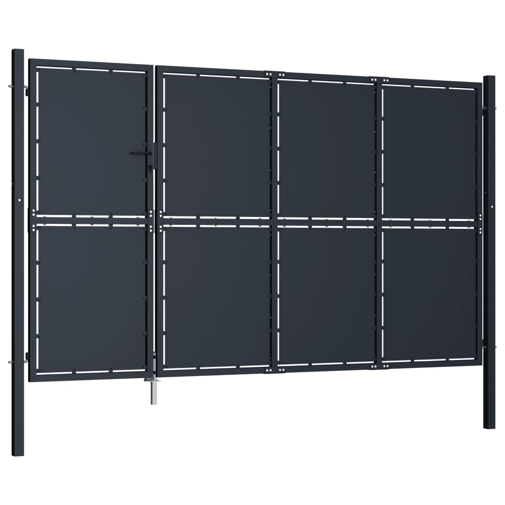 Hageport stål 350x150 cm antrasitt