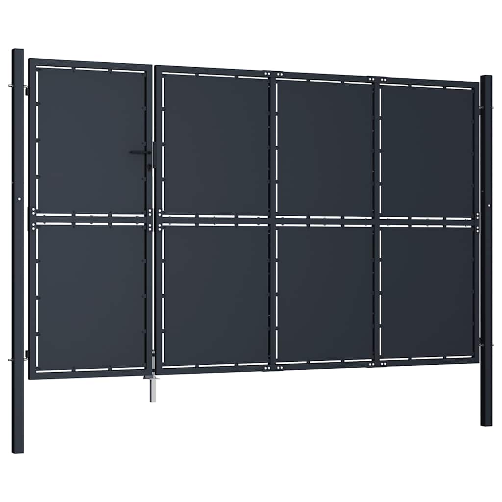 Hageport stål 350x150 cm antrasitt