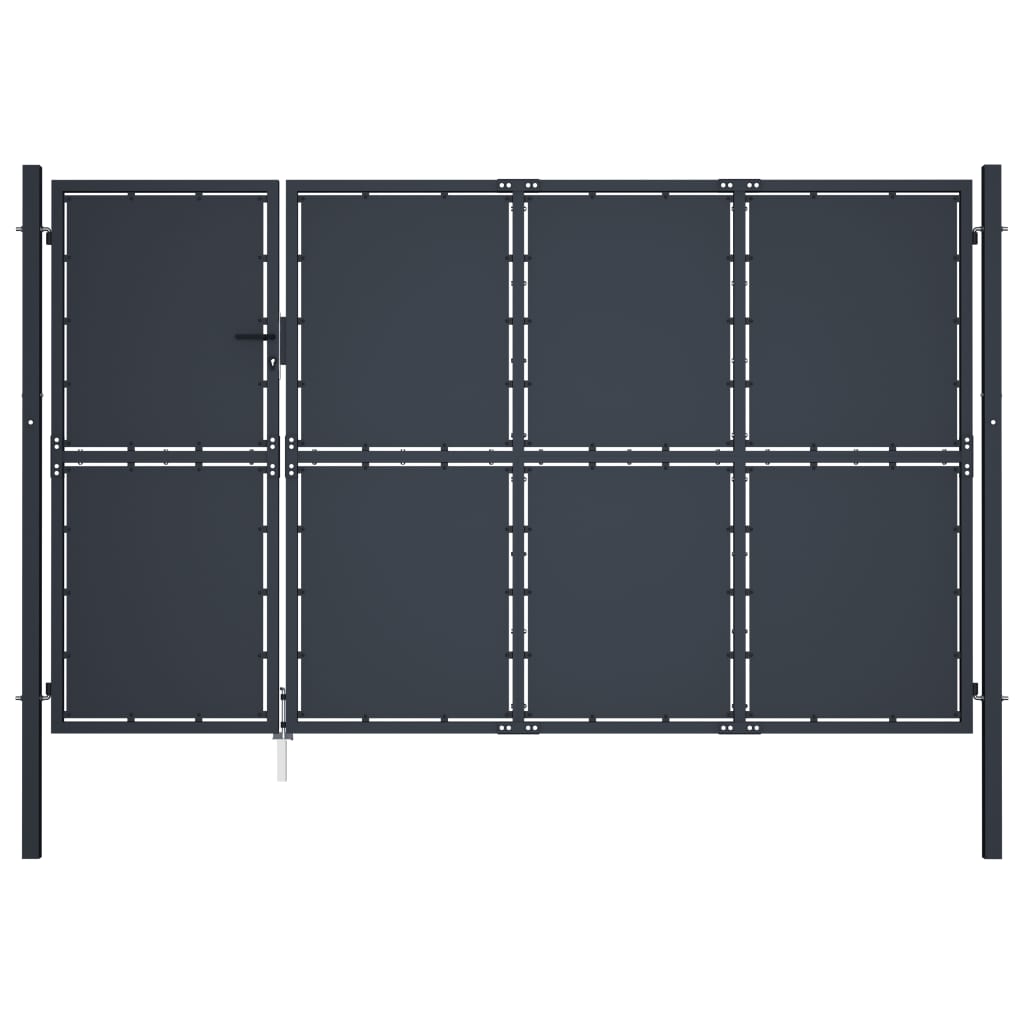Hageport stål 350x175 cm antrasitt