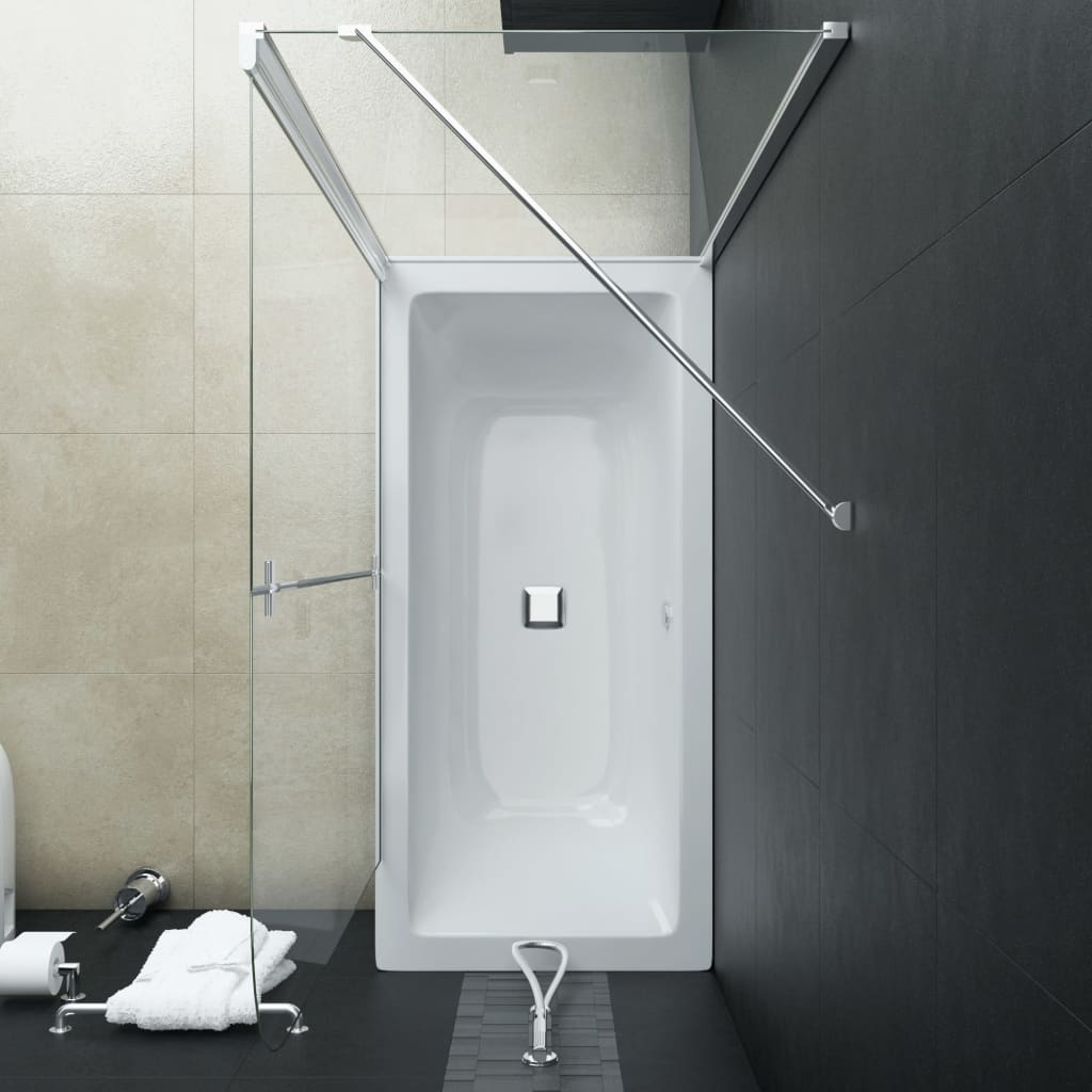 Leddet dusjkabinett ESG 120x68x130 cm