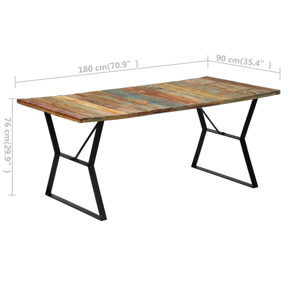 Spisebord 180x90x76 cm gjenvunnet heltre