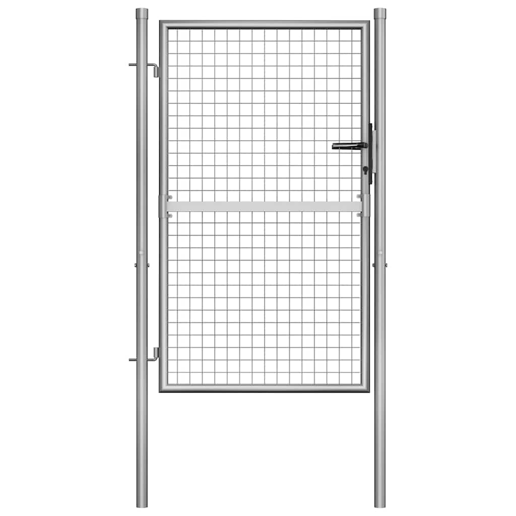Hageport galvanisert stål 100x125 cm sølvfarget
