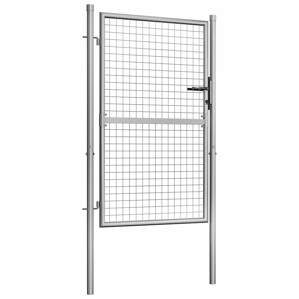 Hageport galvanisert stål 100x125 cm sølvfarget