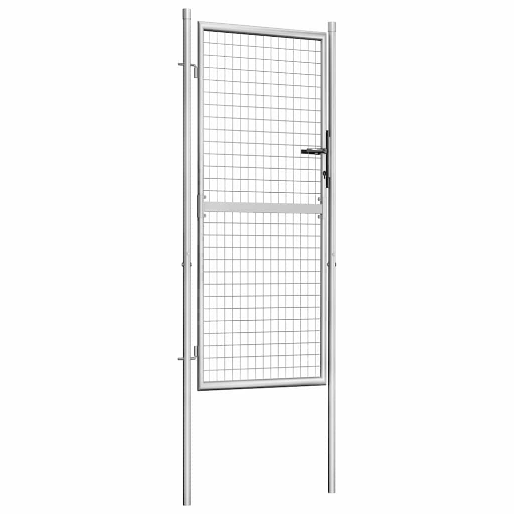 Hageport galvanisert stål 100x175 cm sølvfarget