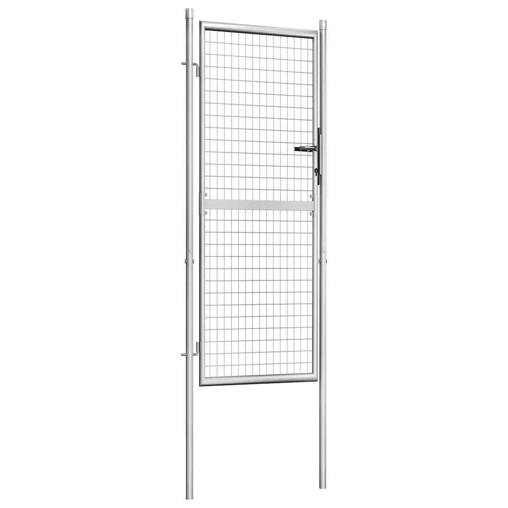 Hageport galvanisert stål 100x200 cm sølvfarget