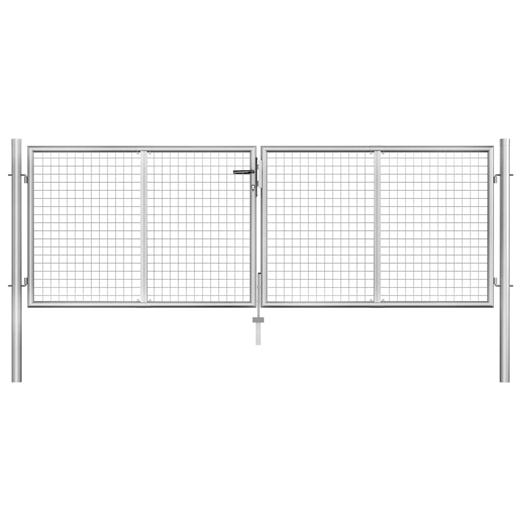 Hageport galvanisert stål 300x75 cm sølvfarget